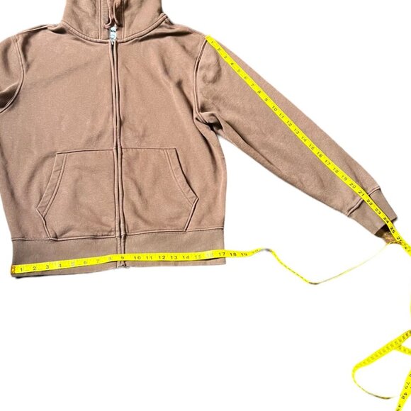 Old Navy Chocolate Brown Zipper Hooded Sweatshirt, Size S - Picture 6 of 10